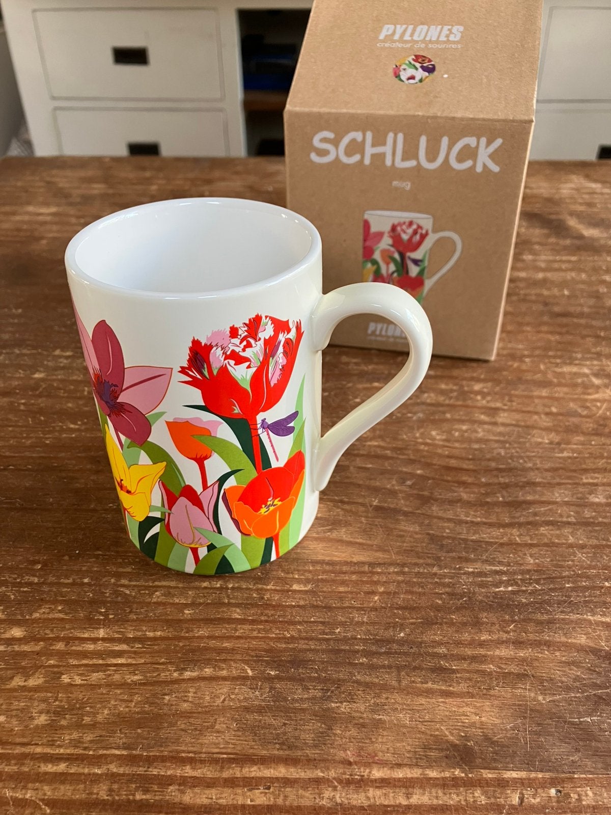 Mok tulips van pylones, 300ml, nieuw in verpakking, Overige merken, Keramiek, Nieuw, Overige stijlen