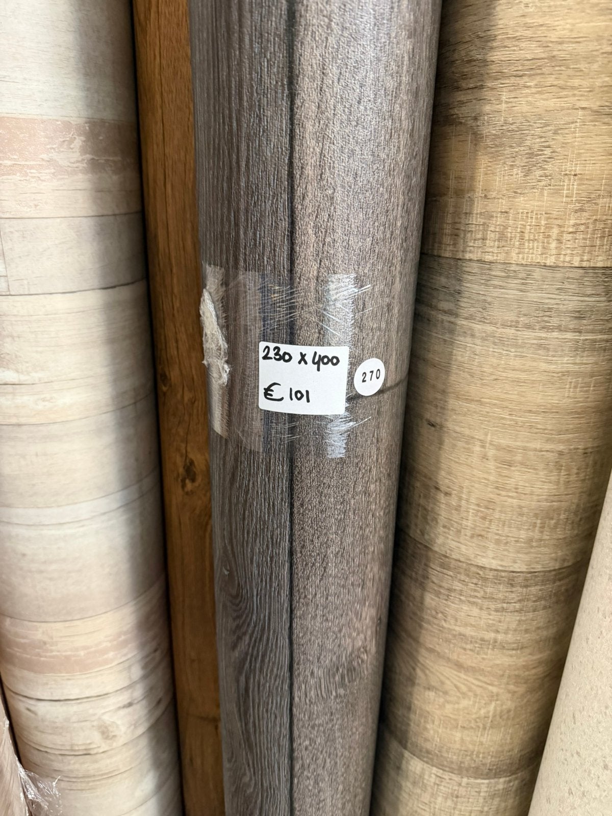 Donker Greige Eiken Vinyl Restpartij | 2,30x4,00mtr (9,2m2), Ophalen, Nieuw, Nvt, Vinyl