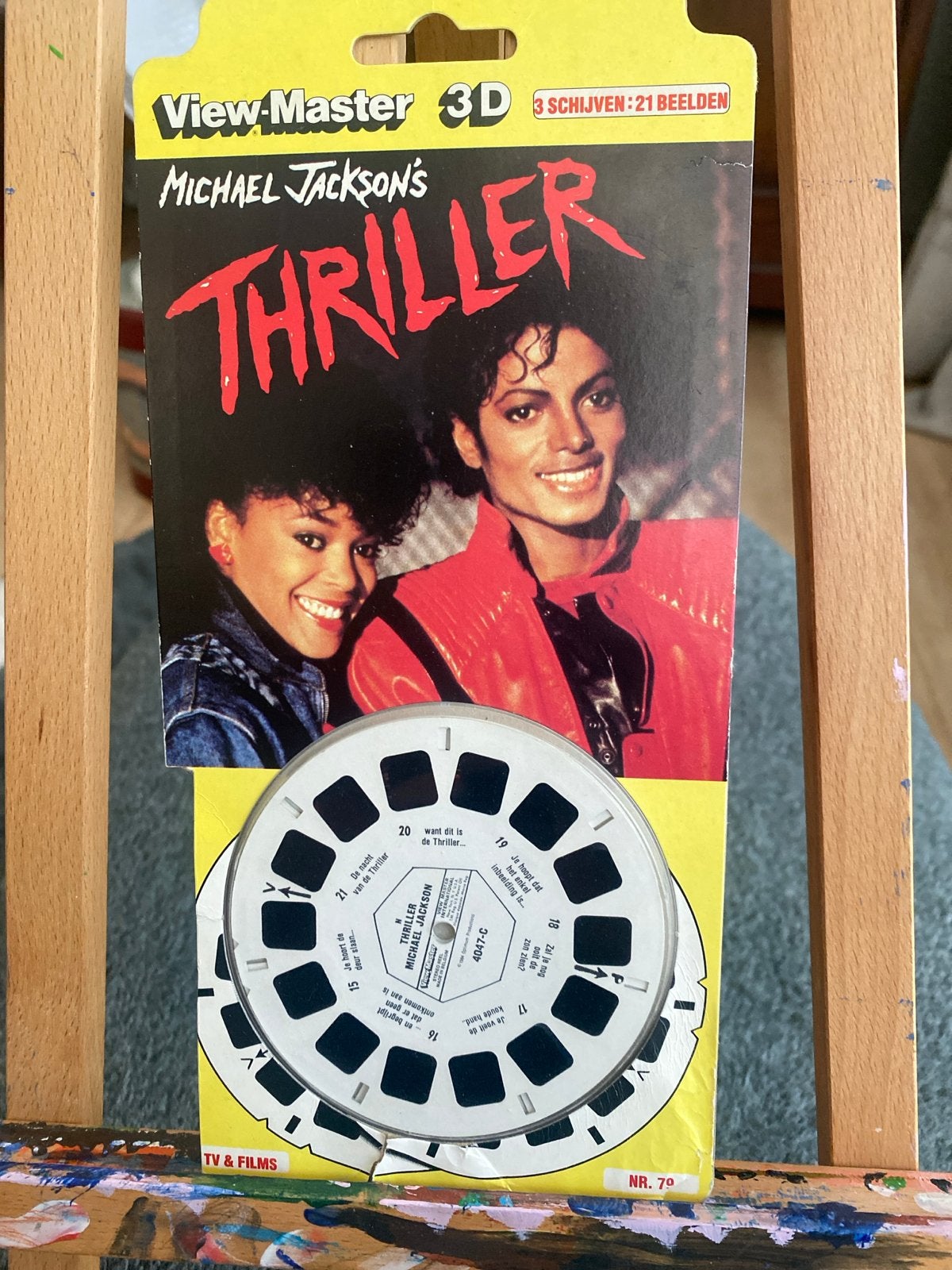 View-Master 3D Michael Jackson's Thriller - 3 schijven, Verzamelen, Ophalen of Verzenden, Zo goed als nieuw, Film, Overige typen