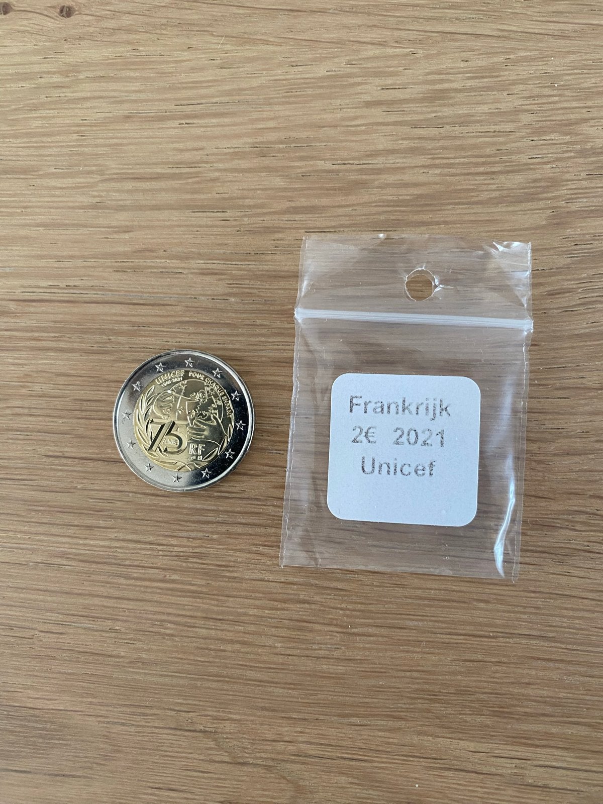 Frankrijk 2 Euro 2021 - UNICEF, Ophalen of Verzenden, Frankrijk, 2 euro, Losse munt