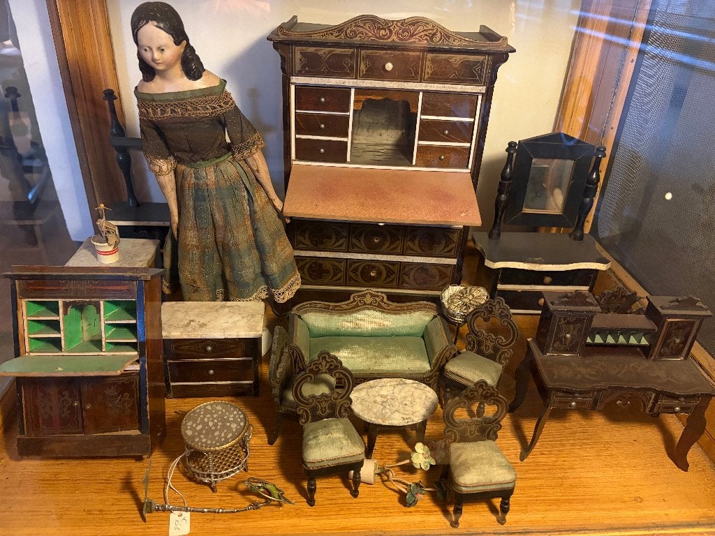 Antieke interieur poppenhuis, Ophalen, Gebruikt, Poppenhuis