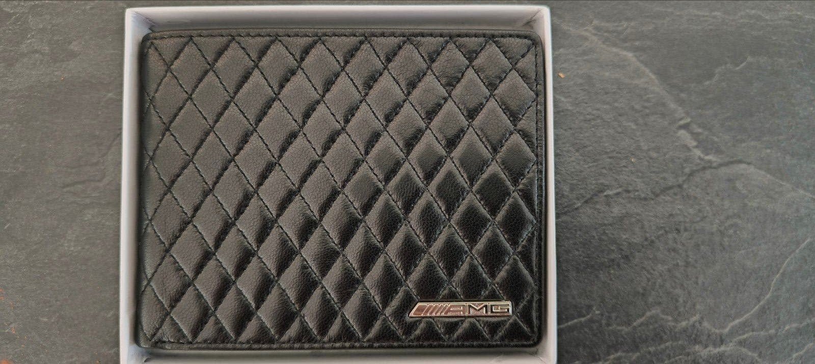 AMG Mercedes-Benz Portemonnee Zwart Leer (nieuw in doos), Sieraden, Tassen en Uiterlijk, Portemonnees, Overige merken, Zwart, Nieuw