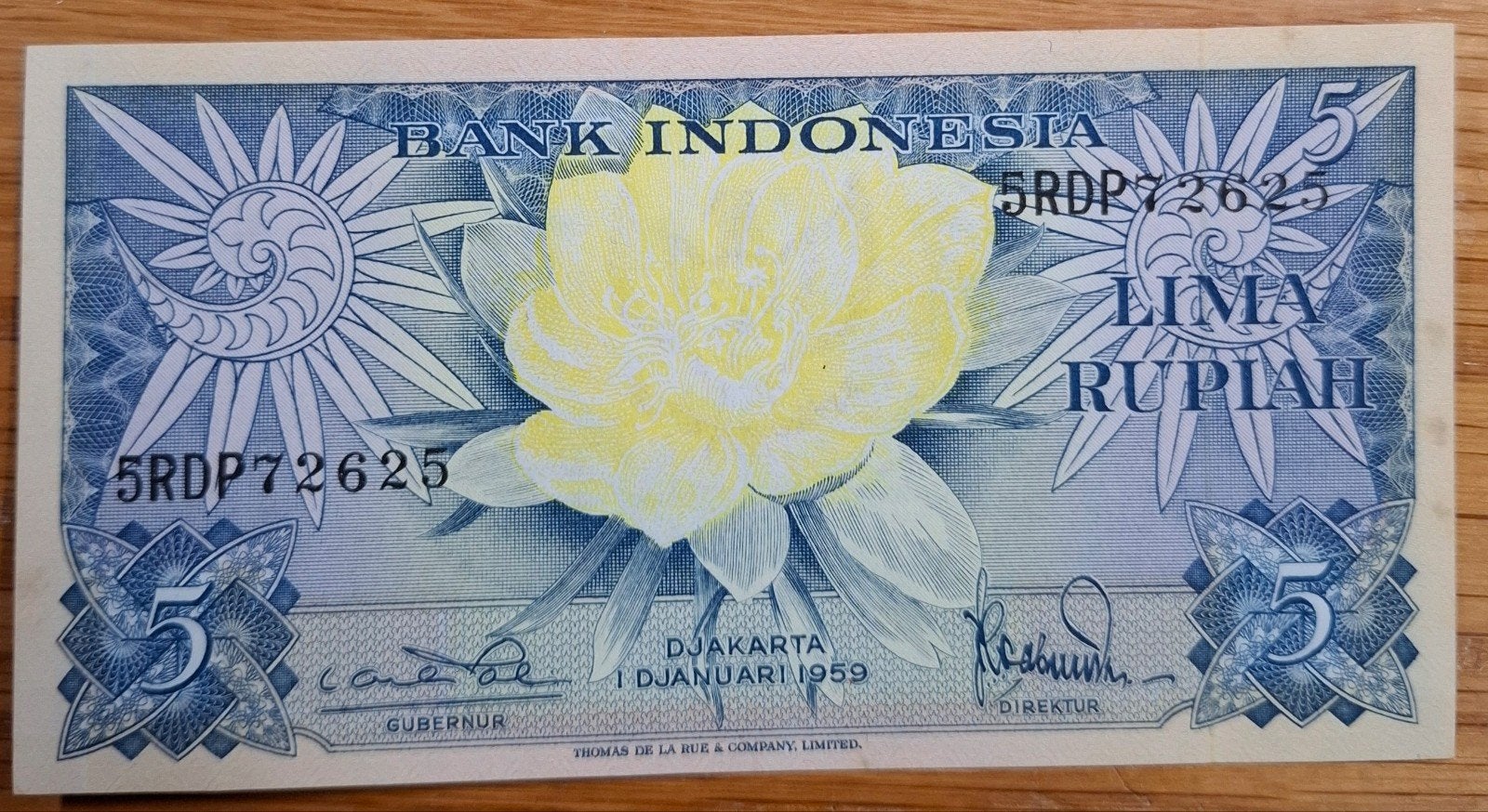 127# Indonesië 5 Rupiah 1959 P65, Ophalen of Verzenden, Zuidoost-Azië