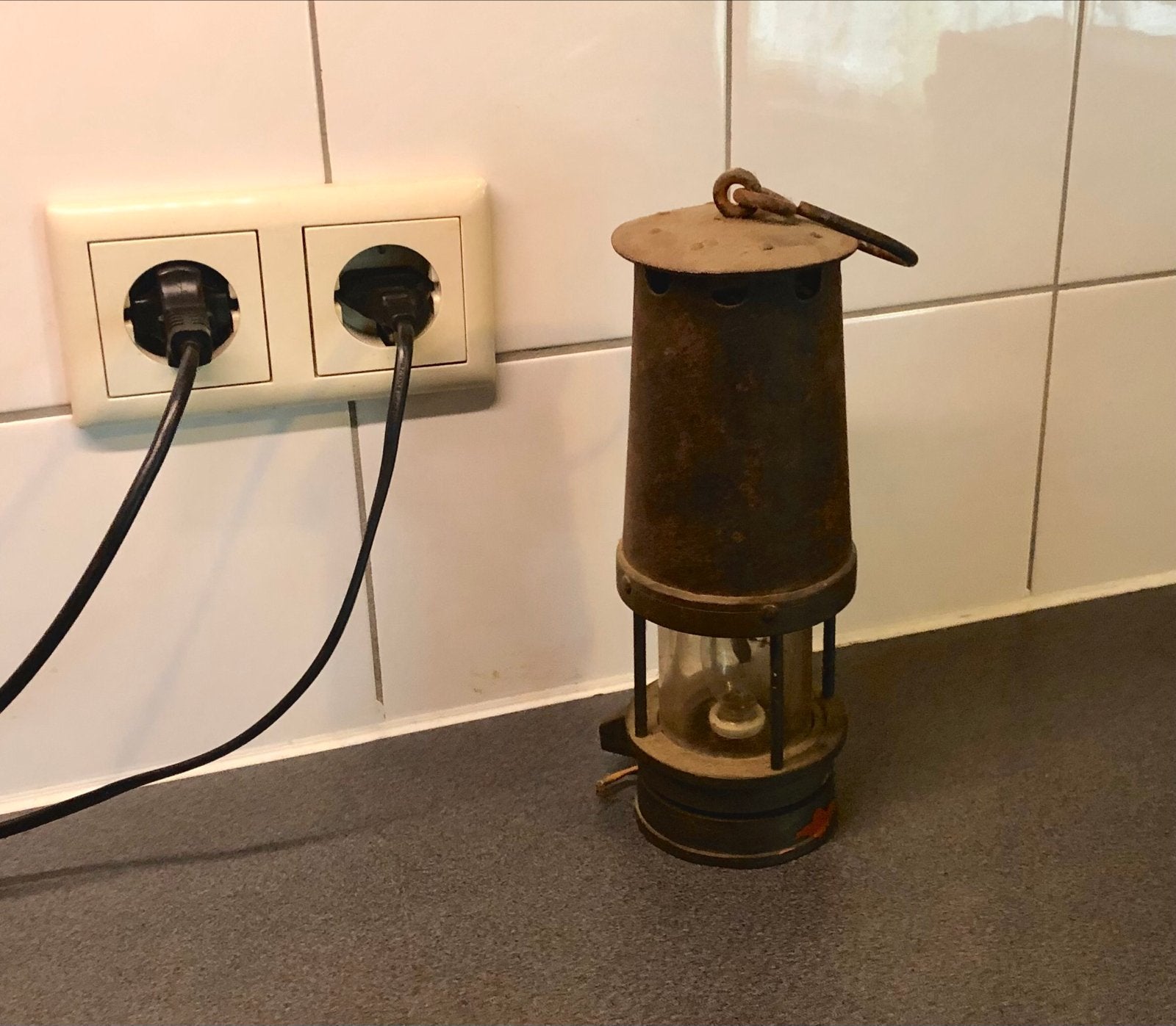 Antieke mijnlamp - Decoratieve vintage lamp, Ophalen