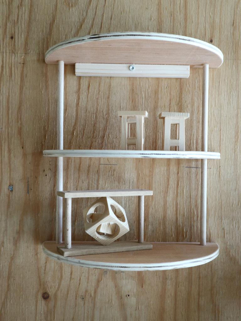 Wandrrek, Ophalen, 25 cm, Wandhanger, Hout