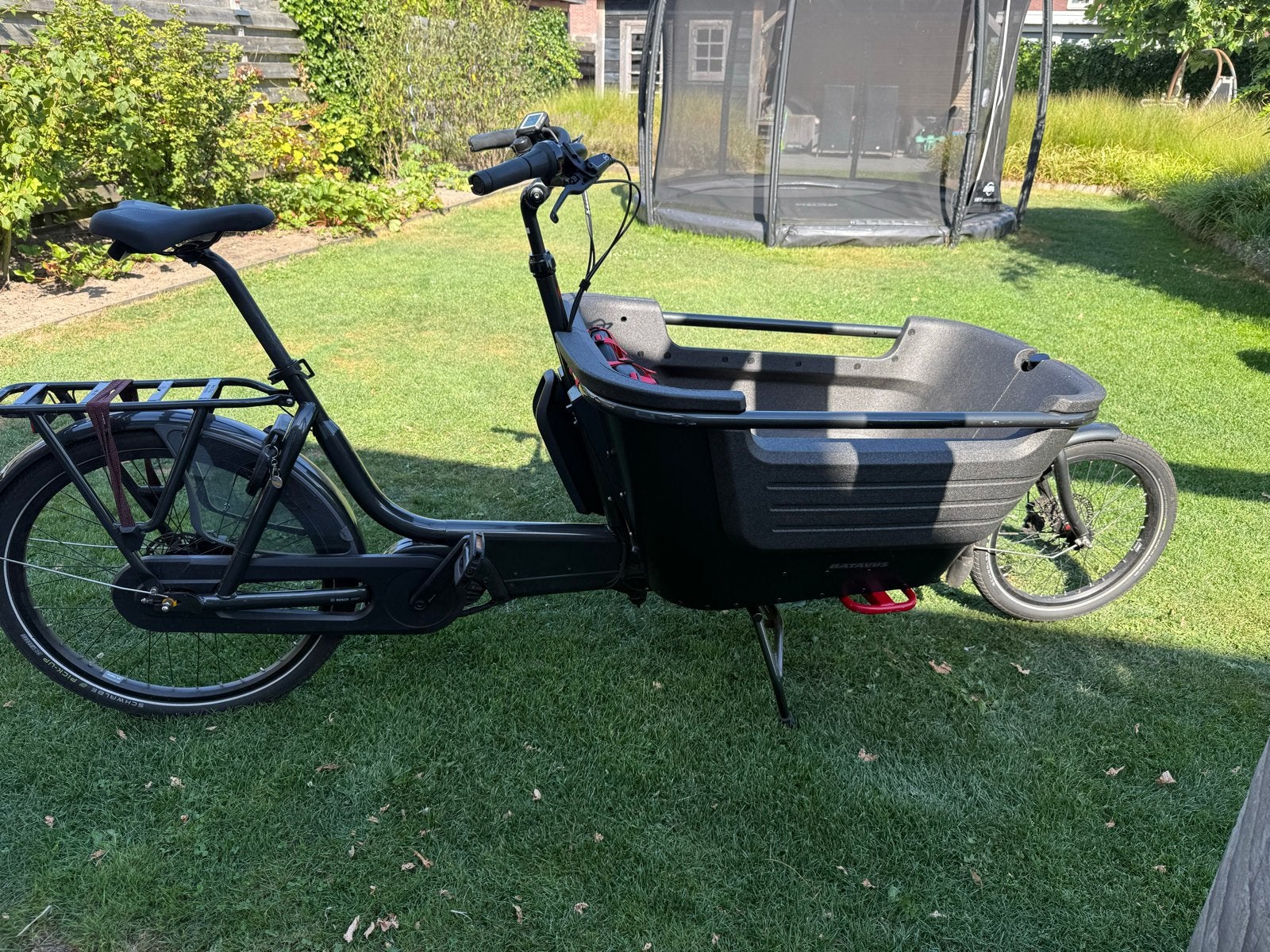 Batavus Fier 2 elektrische bakfiets met huif, Elektrisch, Zo goed als nieuw, 2 kinderen, Schijfrem
