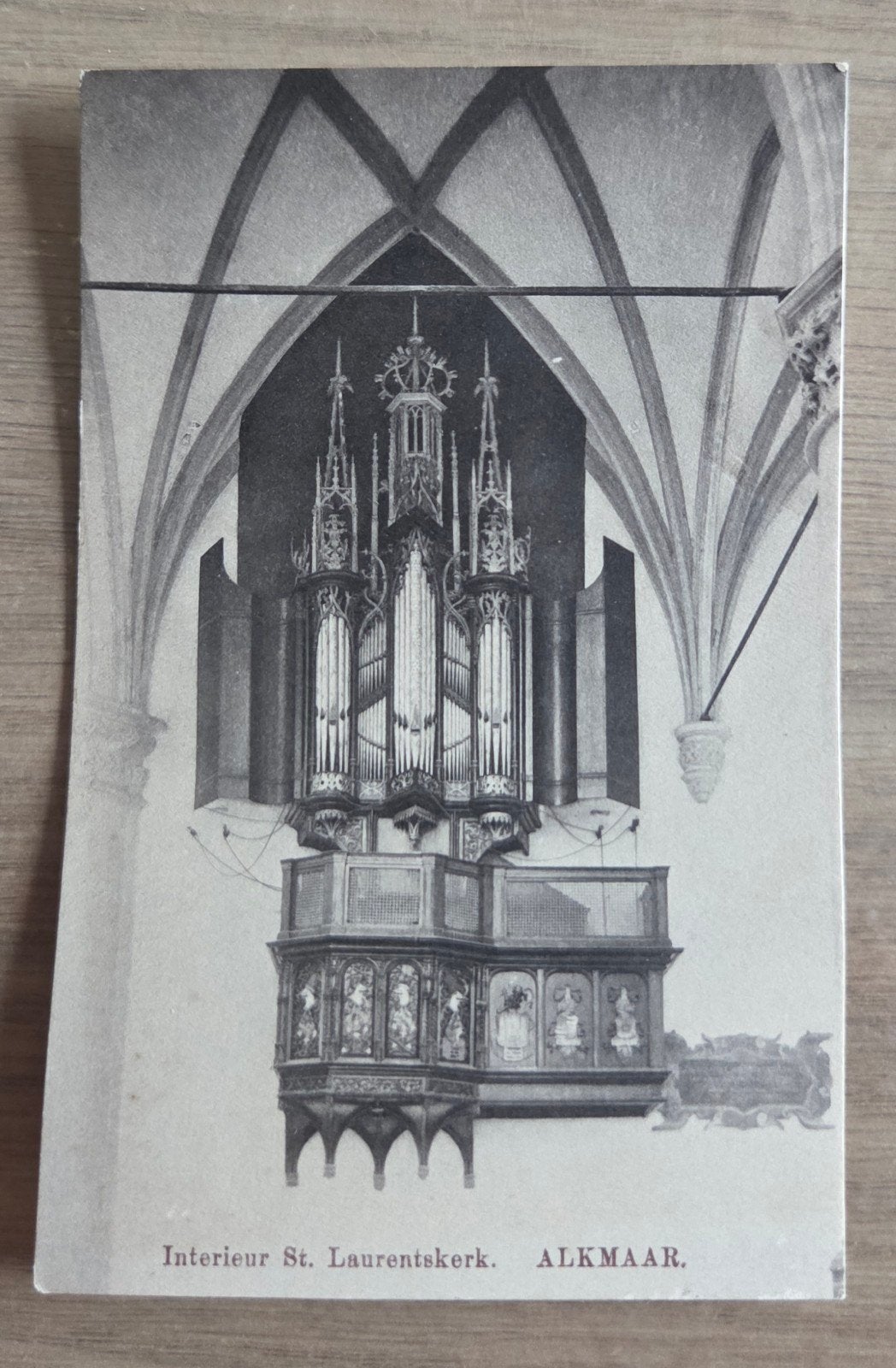 Ansichtkaart Interieur St. Laurenskerk Alkmaar (voor 1920), Ophalen of Verzenden