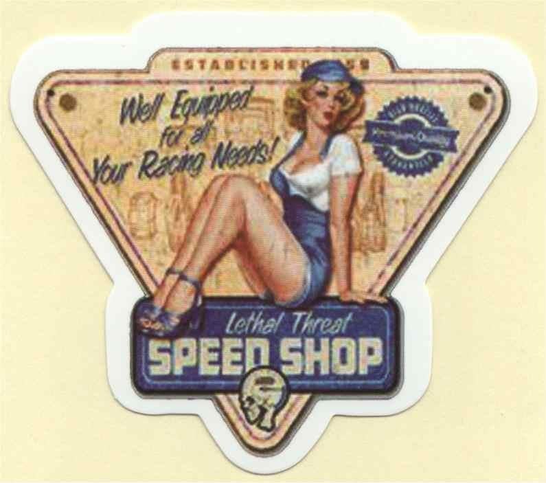 Speed Shop Pin Up Girl sticker #126, Verzenden, Nieuw, Bedrijf of Vereniging