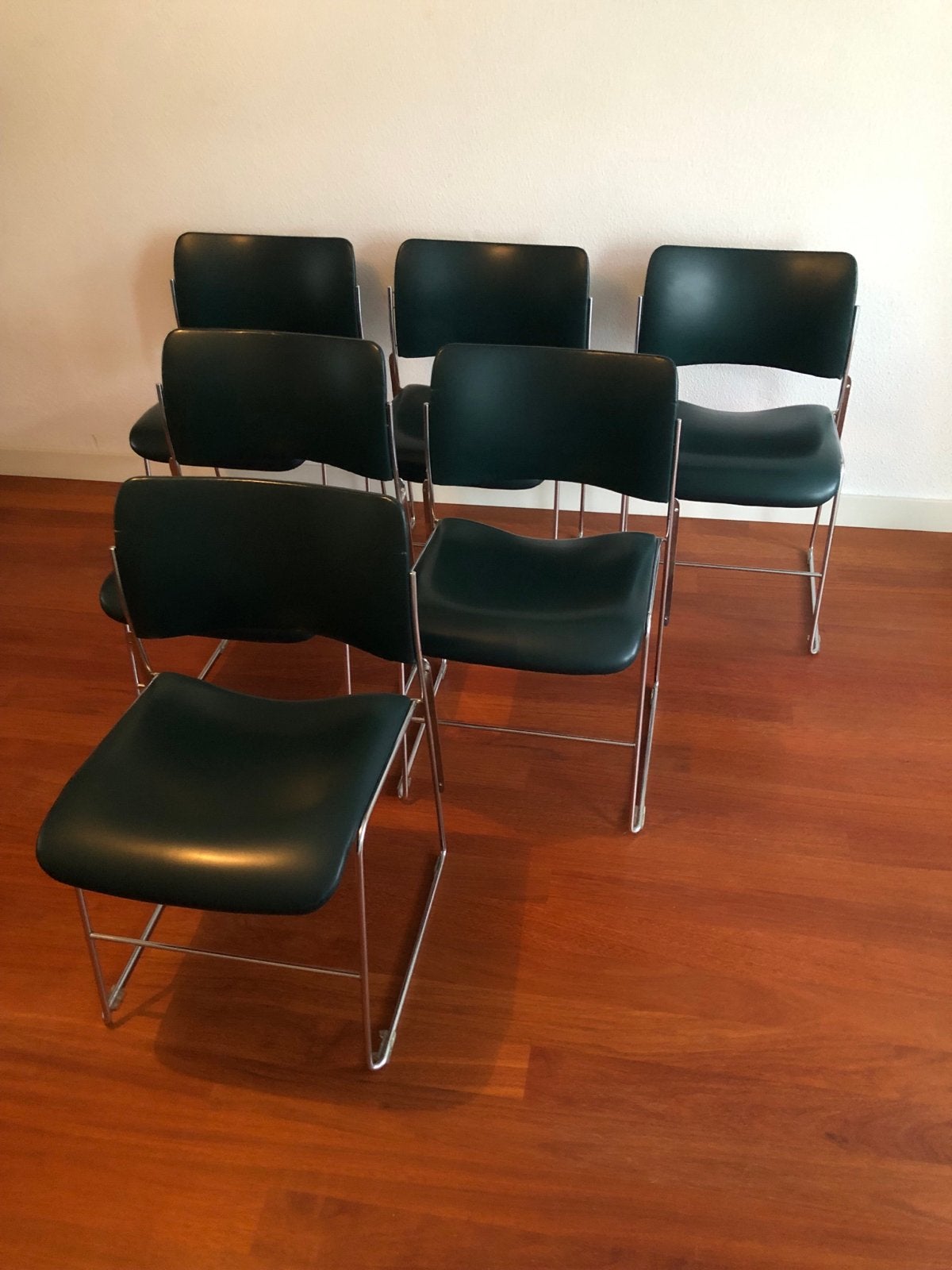 David Rowland 40/4 design stoelen (6 stuks), Huis en Inrichting, Ophalen, Gebruikt, Overige kleuren, David rowland