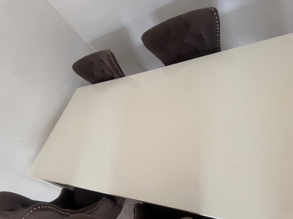 Eet tafel en stoelen, Ophalen, Overige materialen, Gebruikt, 50 tot 100 cm