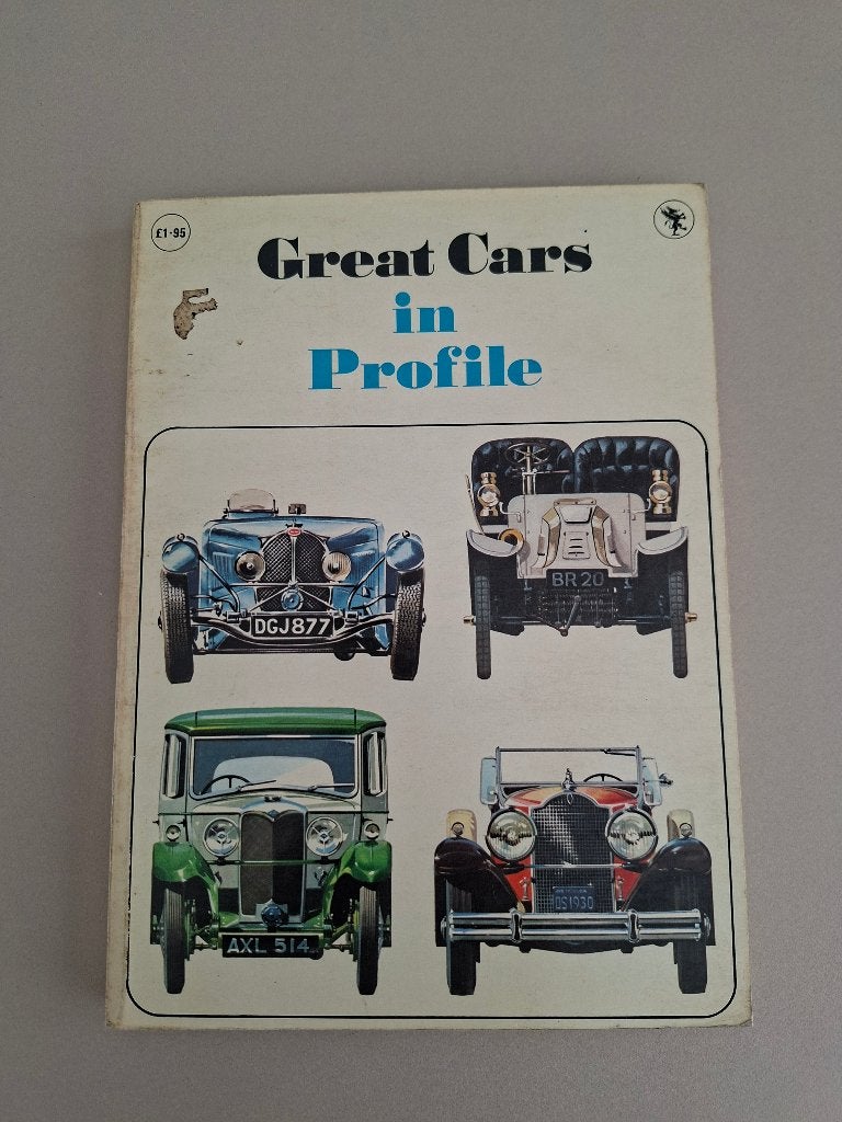 AUTOBOEK GREAT CARS IN PROFILE uit 1971, Gelezen, Algemeen, Anthony harding, Ophalen of Verzenden