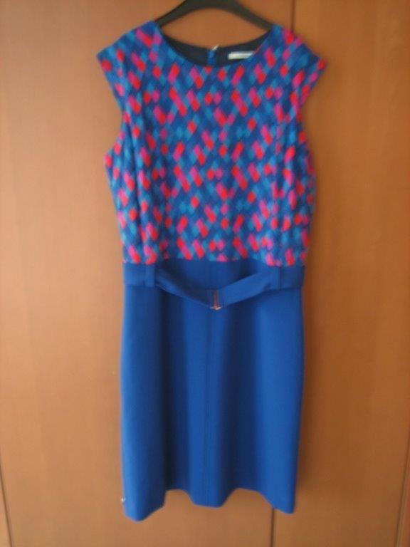 Zeer mooi blauw retrojurkje VAN HASSELS 34-36 snazzeys, Kleding | Dames, Nieuw, Van Hassels, Maat 34 (XS) of kleiner, Onder de knie
