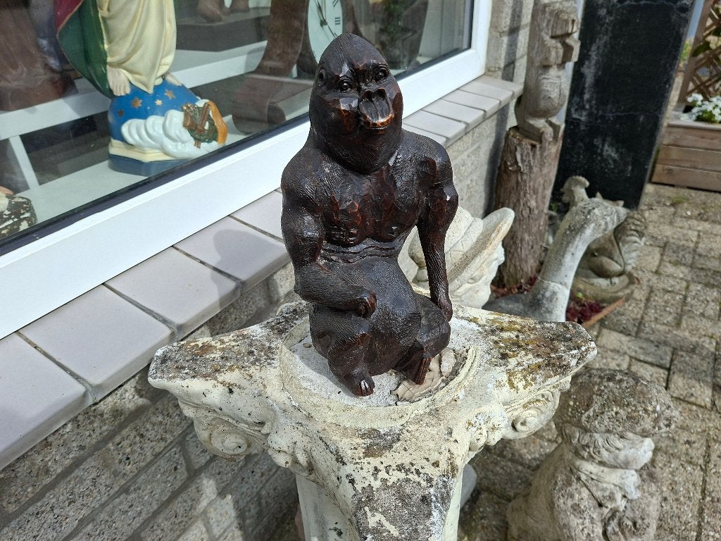 mooie handgemaakt beeld van gorilla, Ophalen of Verzenden, Zo goed als nieuw, Mens