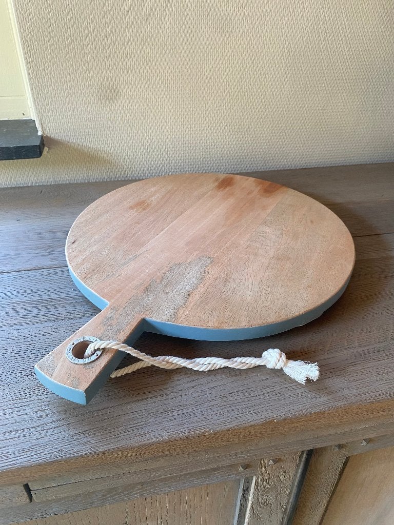 HKliving ronde houten serveerplank / borrelplank (Ø 35,5 cm), Gebruikt, Hout, Snij-/serveerplank, Ophalen of Verzenden