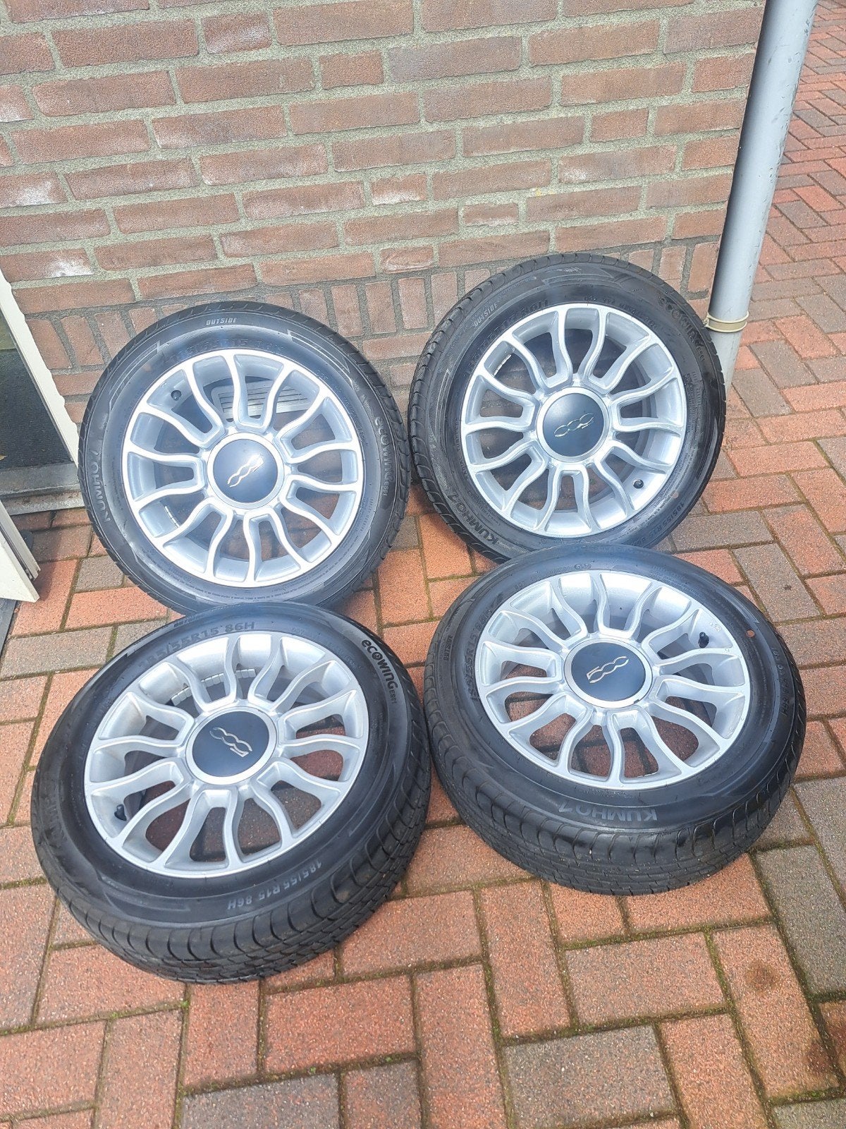 Origineel fiat 500 velgen 4x98 15 inch  alfa  ford ka, Ophalen
