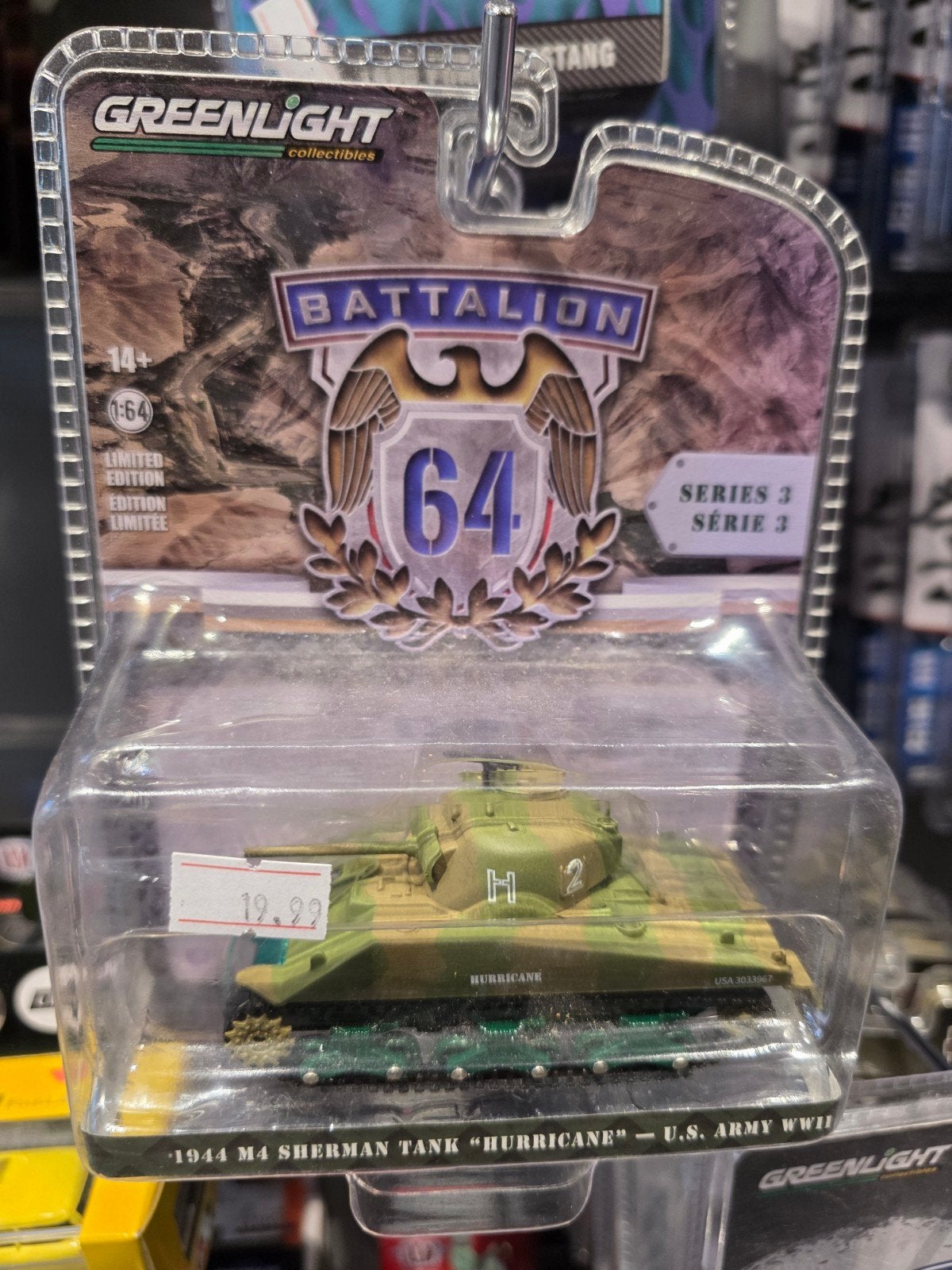 GreenLight Battalion Series 3 M4 Sherman Tank Hurricane, Onbekend, Nieuw, Ophalen of Verzenden, Onbekend