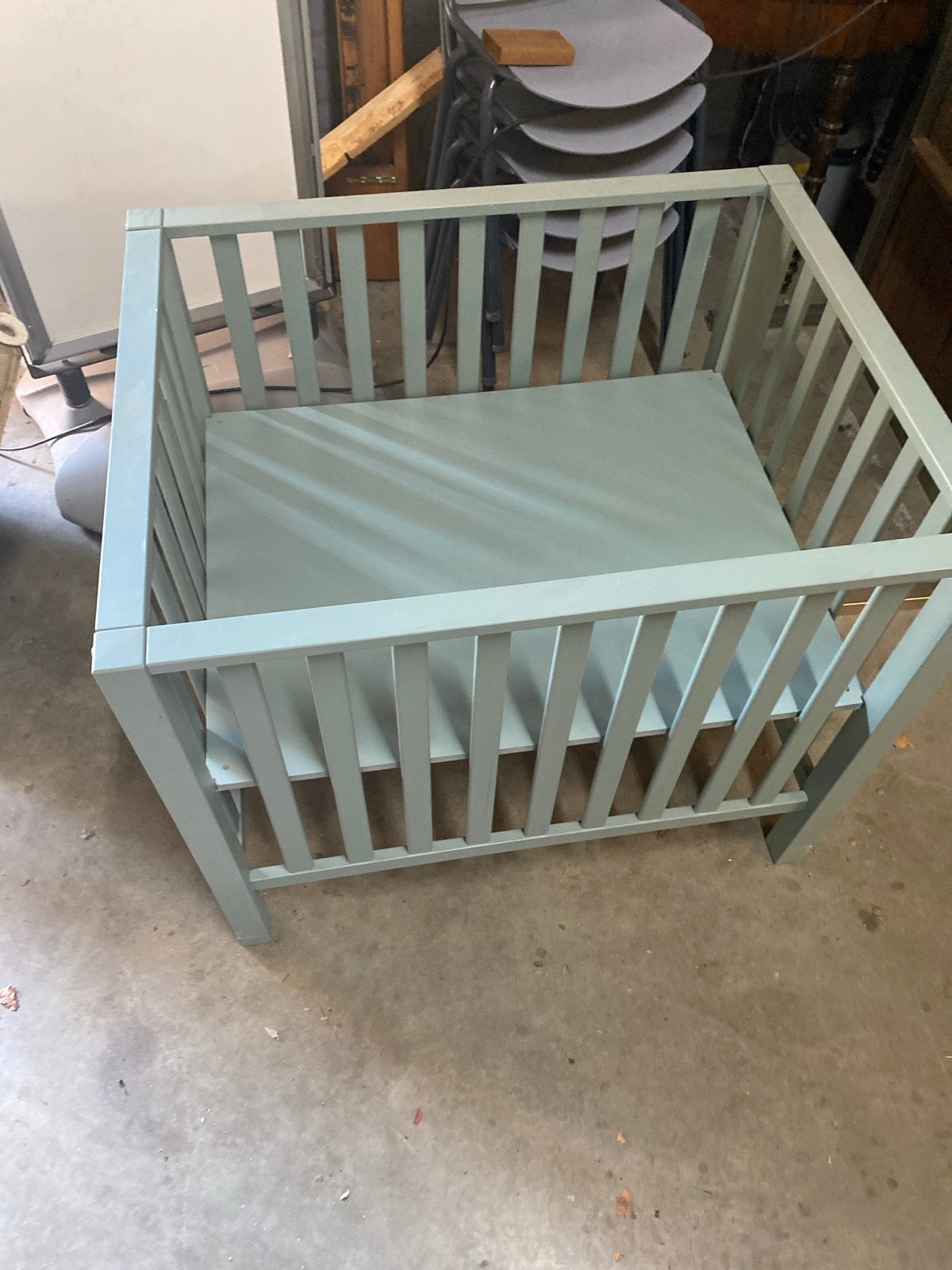 Baby Box Lichtblauw - Zo goed als nieuw, Ophalen, Gebruikt, Rechthoekig, In hoogte verstelbaar