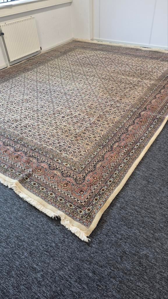 Groot Perzisch tapijt 380x300 wollen vloerkleed handgeknoopt, Huis en Inrichting, Crème, Gebruikt, Groot Perzisch tapijt wollen vloerkleed handgeknoopt