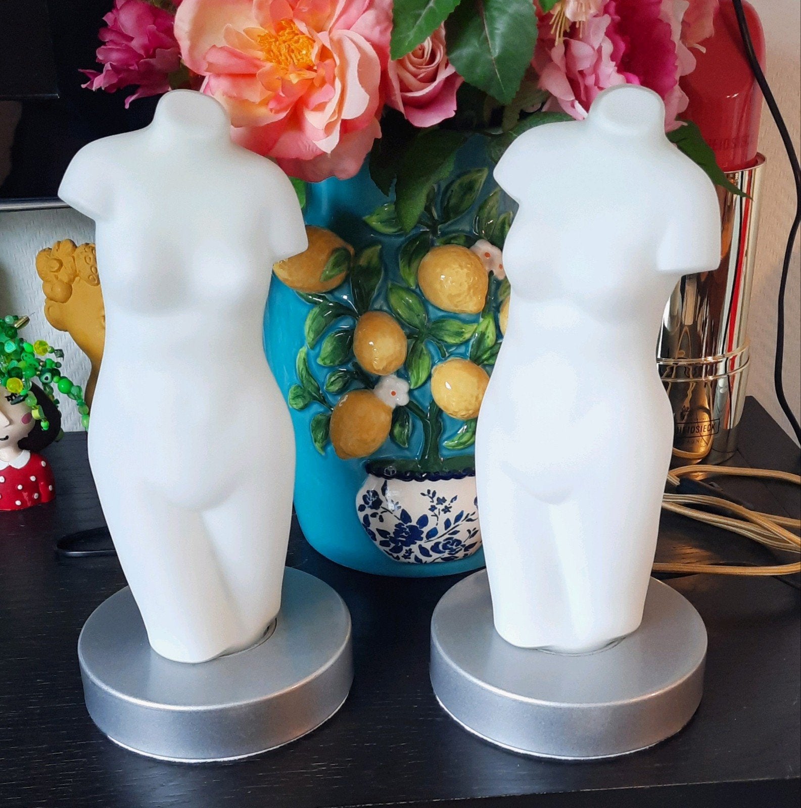 James &Poki co lampen type Venus, lees de beschrijving, Wit, Ophalen of Verzenden, Zo goed als nieuw, Glas