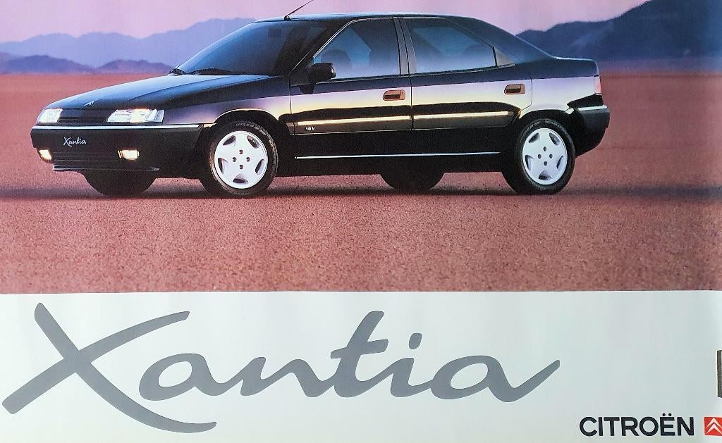Citroën Xantia dealer poster, Verzenden, Rechthoekig Liggend, Zo goed als nieuw, A1 t/m A3
