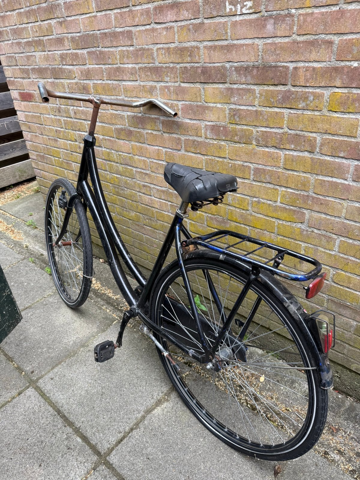 Zwarte damesfiets met terugtraprem - Opknapper, Terugtraprem, Ophalen, Overige merken, 53 tot 56 cm