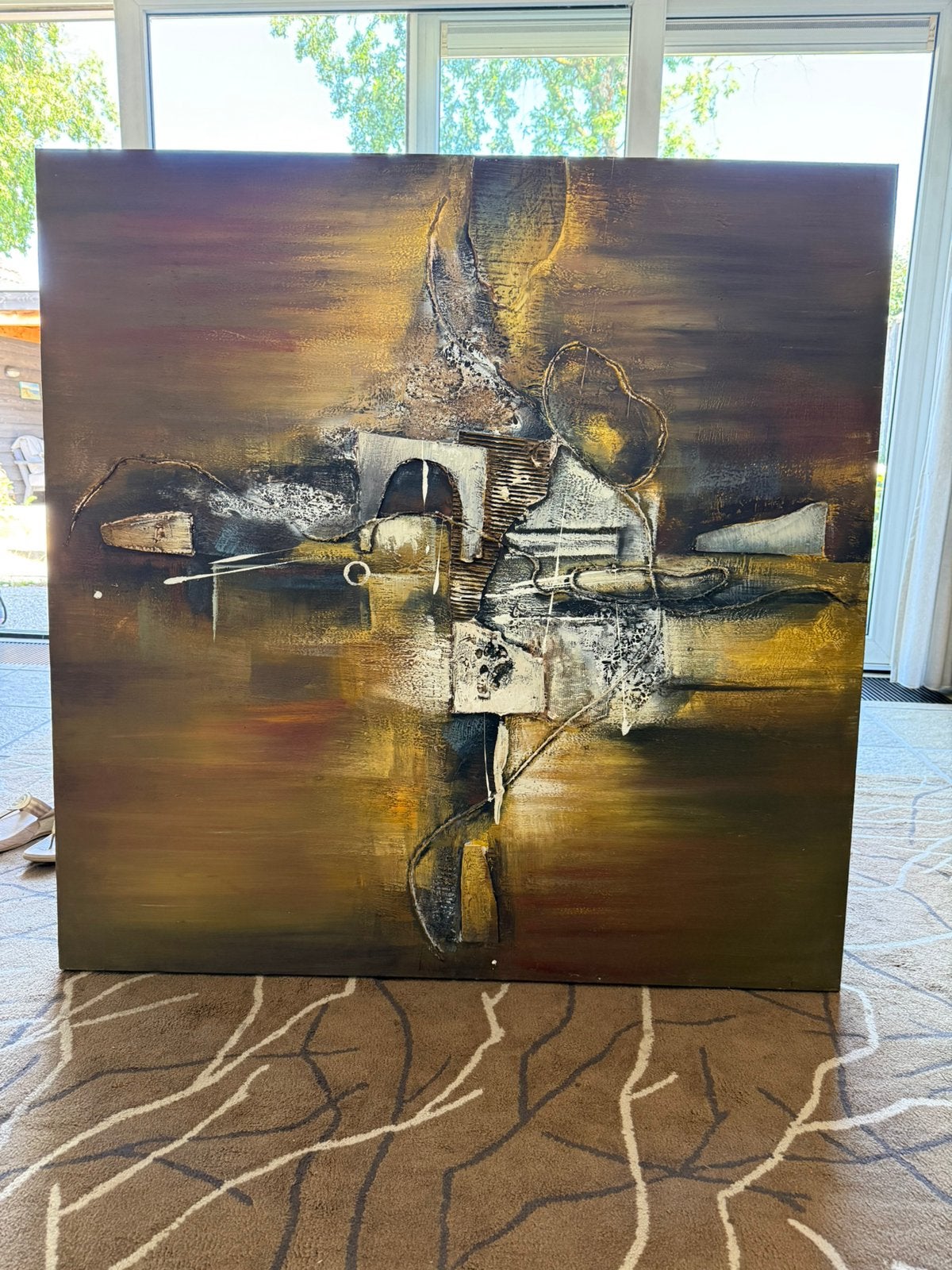 Schilderij 120 cm  x 120 cm, Ophalen
