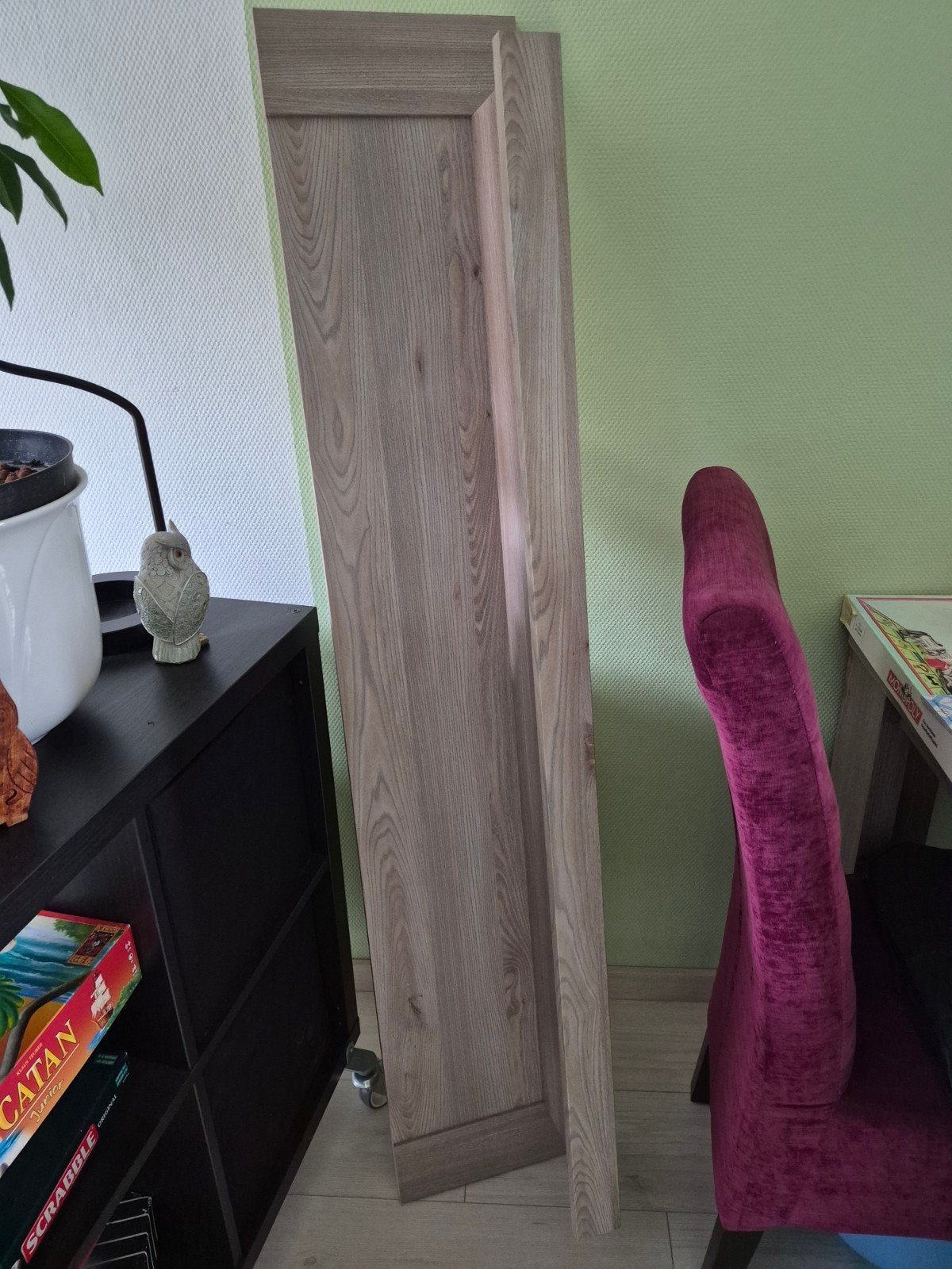 Wandplank- Grijs eikenlook, Huis en Inrichting, Ophalen, Met plank(en), Minder dan 50 cm, Gebruikt