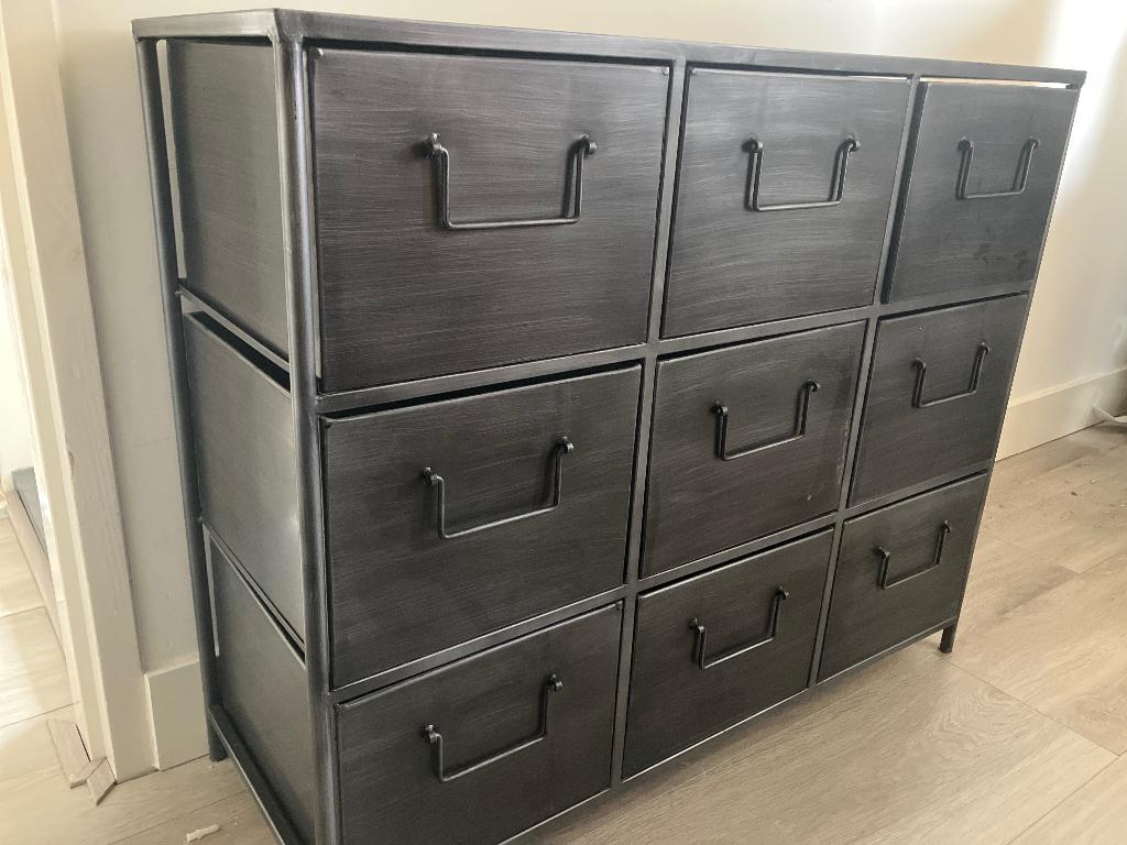 Dressoir ladekast Boston Xenos 90x34x74, Ophalen, Gebruikt, 50 tot 100 cm, Metaal