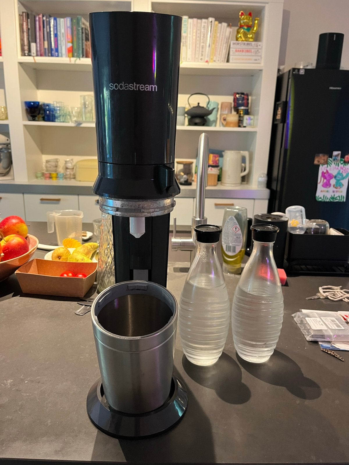 SodaStream met 2 flessen en cilinder, Ophalen, Overige typen, Kunststof, Zo goed als nieuw