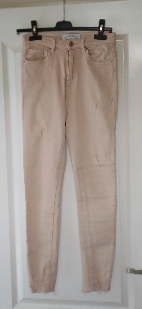 Small Fit Broek Beige zand kleur 36 S Damage ( Jool ), Verzenden, Beige, VS Miss, Zo goed als nieuw