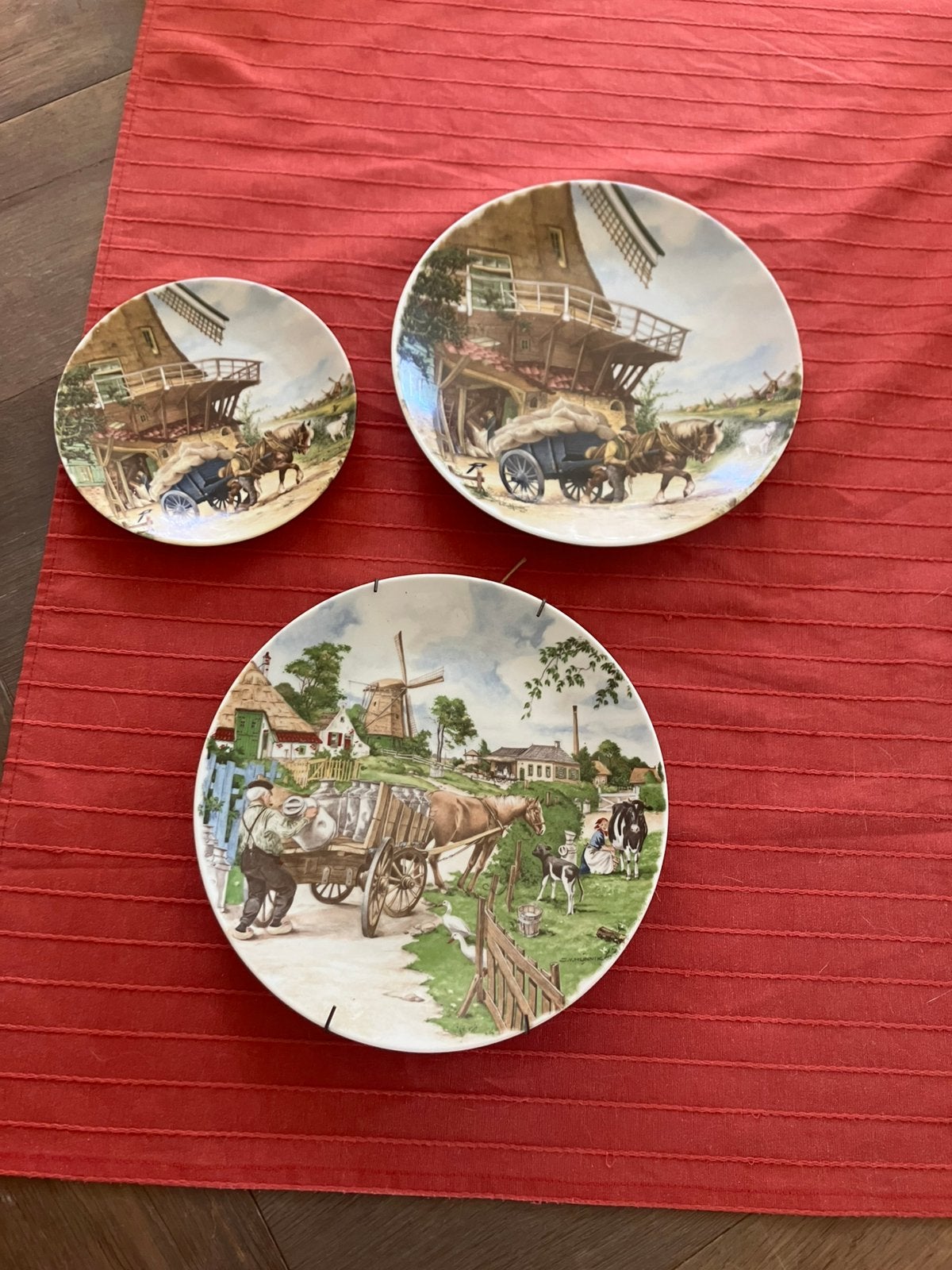 Set van 3 Nostalgische Hollandse wandborden, Antiek en Kunst, Antiek | Wandborden en Tegels, Ophalen of Verzenden