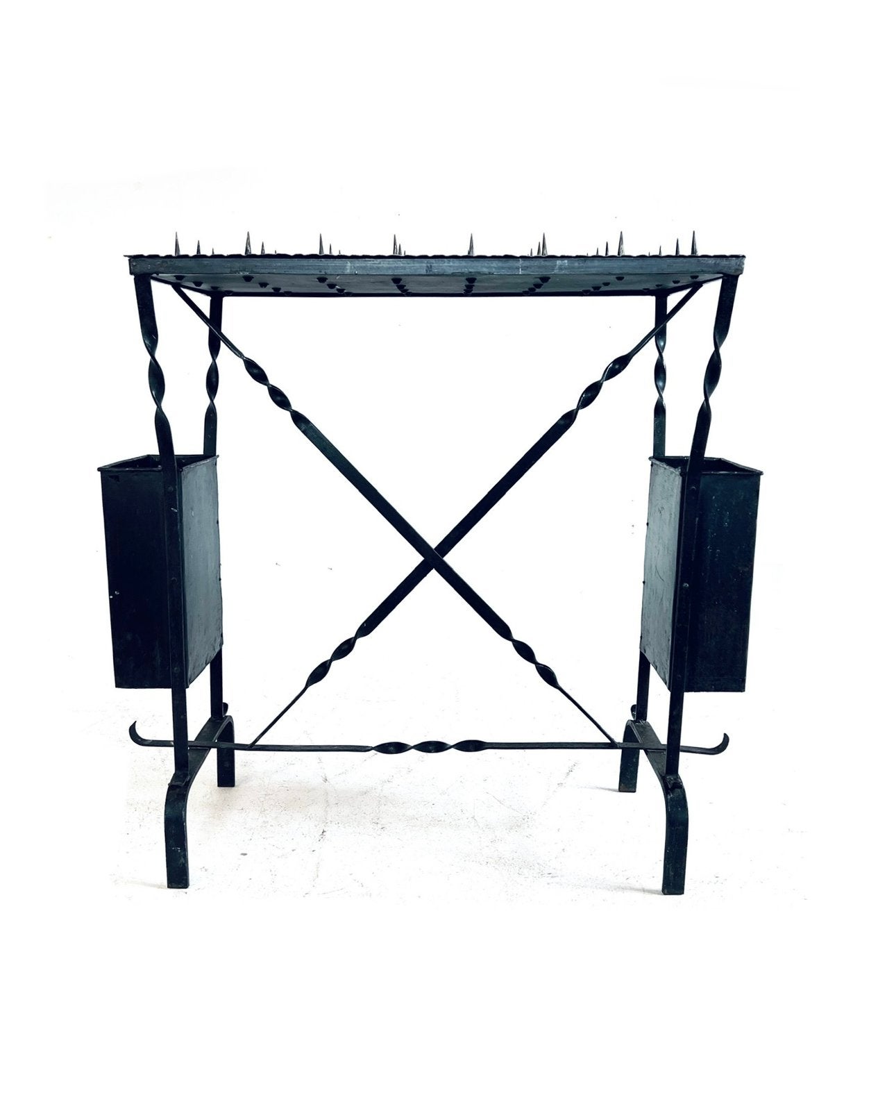 Vintage smeedijzeren kaarsentafel ‘69, Ophalen of Verzenden, Overige materialen