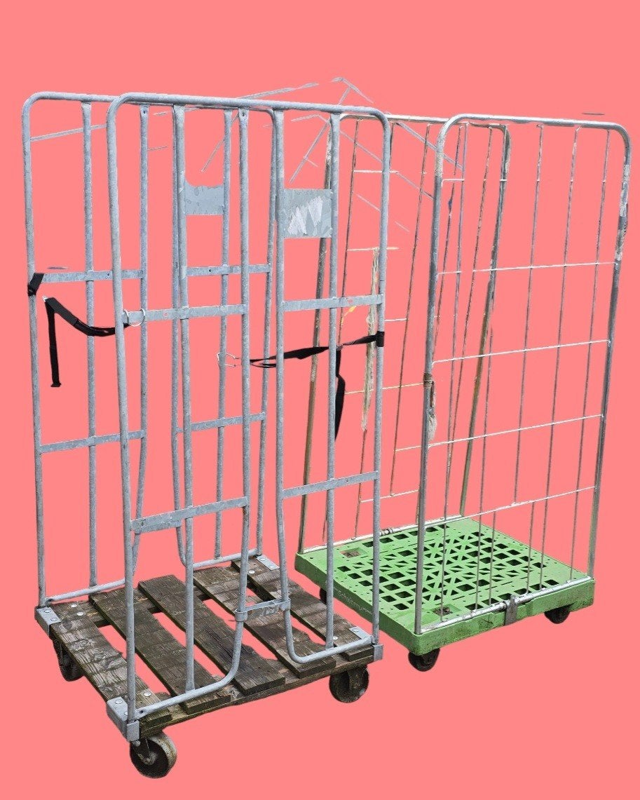 2x Rolcontainer met hekken in een koop. 2 Heks rolcontainers, Ophalen, Gebruikt