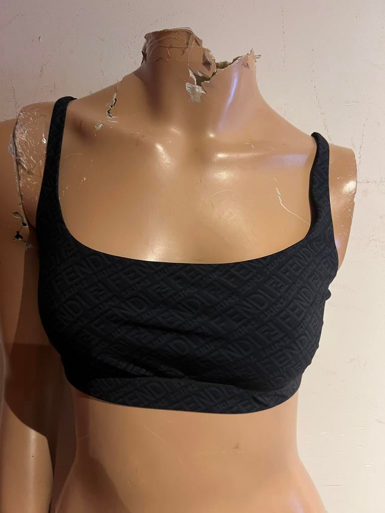 FENDI X SKIMS top met logo’s maat m zwart origineel zgan, Maat 38/40 (M), Zwart, Ophalen of Verzenden, Zo goed als nieuw