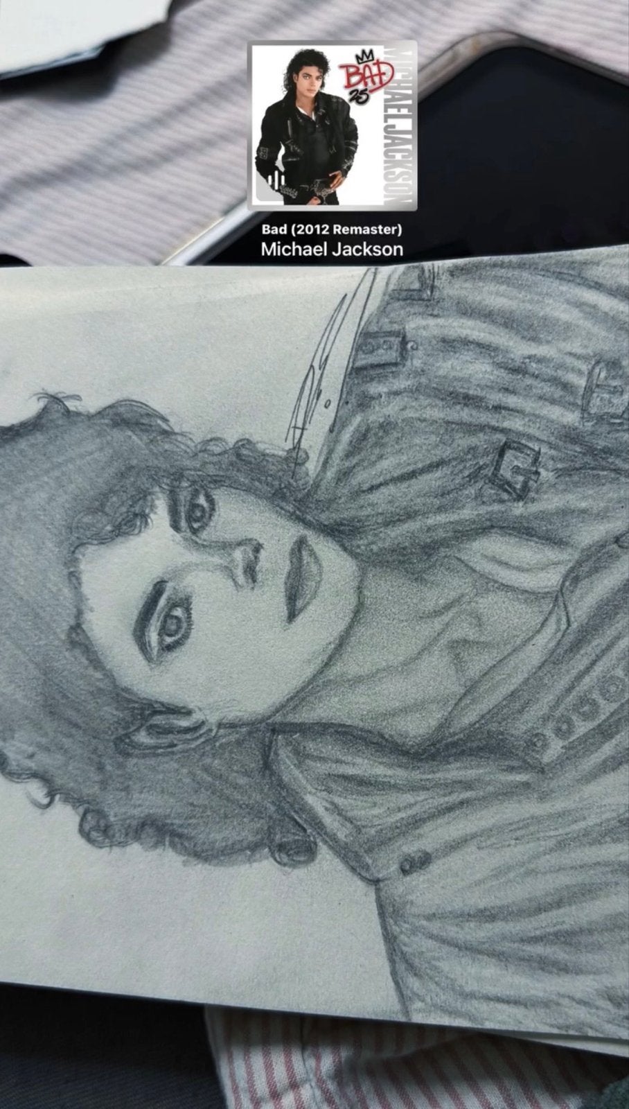 Michael Jackson 'Bad' potloodtekening, Ophalen of Verzenden, Tekening, Potloodtekening, Handgemaakt