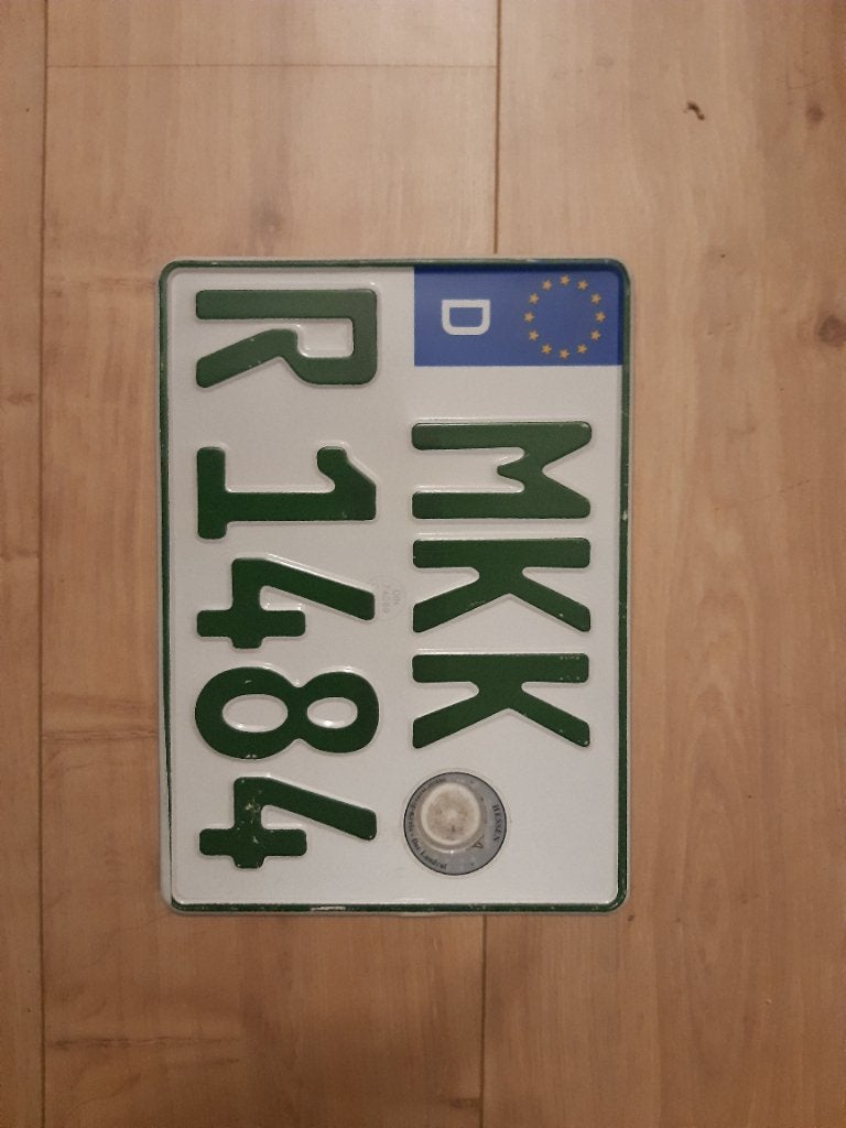 Kentekenplaat Duitsland, Verzenden, Gebruikt
