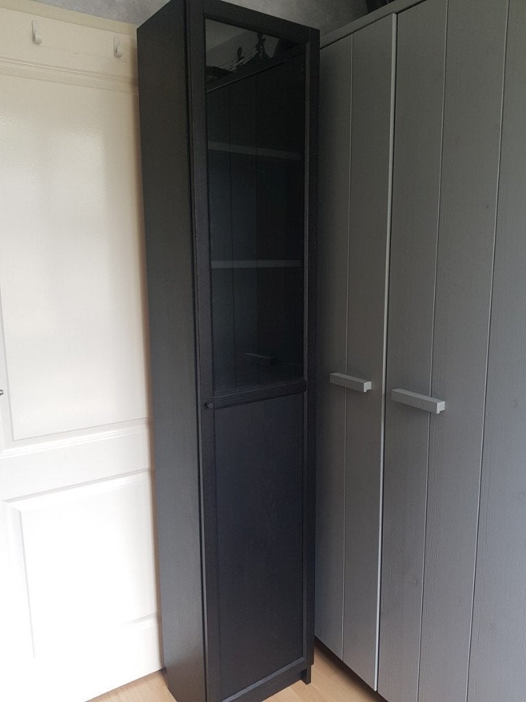 Ikea Billy / Oxberg vitrinekast, Ophalen, Minder dan 50 cm, Gebruikt, 200 cm of meer