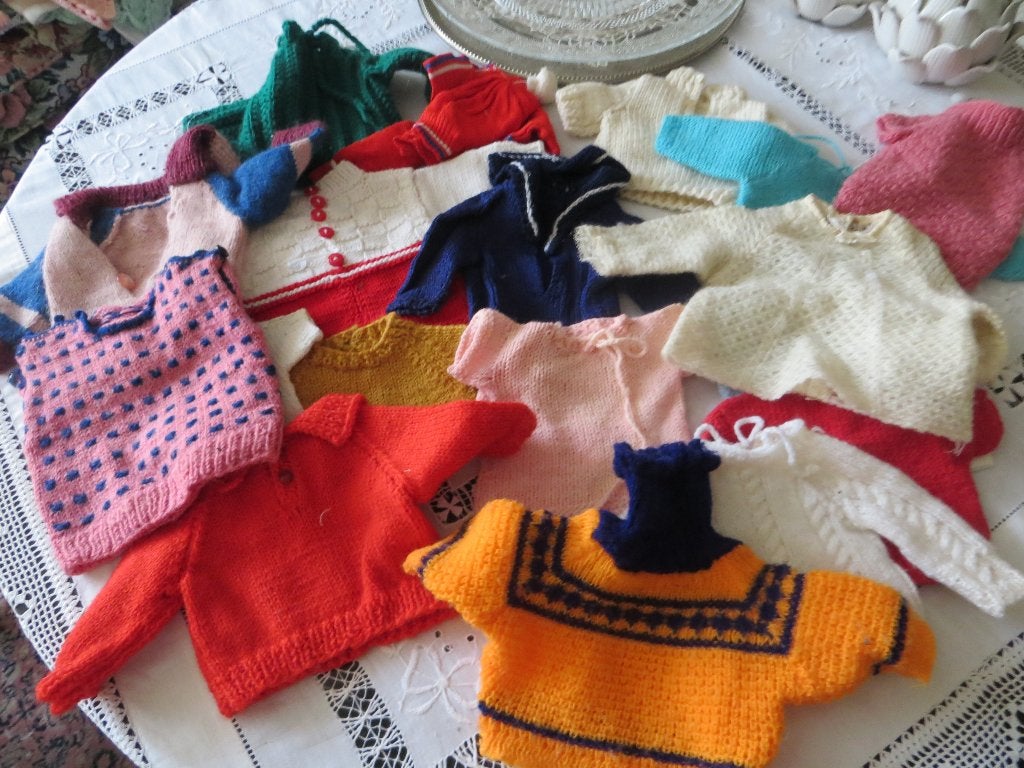 Leuk kaveltje oude truitjes voor Kathe kruse e/a popjes, Verzamelen, Poppen, Ophalen of Verzenden, Gebruikt, Pop