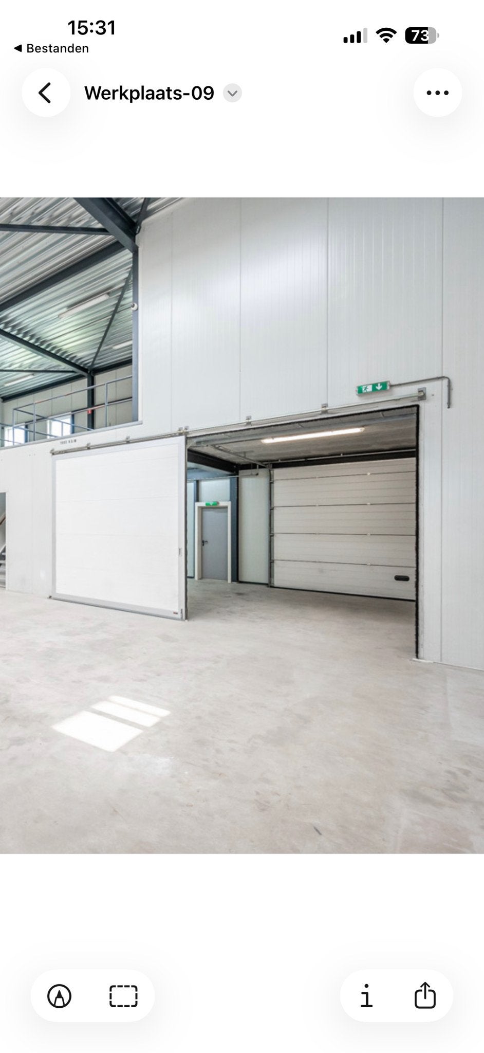 Industriële schuifdeur voor bedrijfshal, Ophalen, 120 cm of meer, Binnendeur, 215 cm of meer