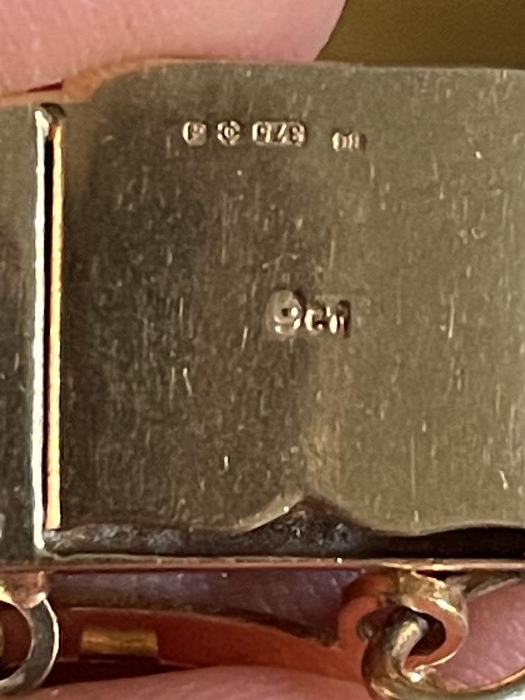 Zware 9 k vintagearmband voor gouden tientjes in te stoppen, Ophalen of Verzenden, Zo goed als nieuw, Nvt, Nvt
