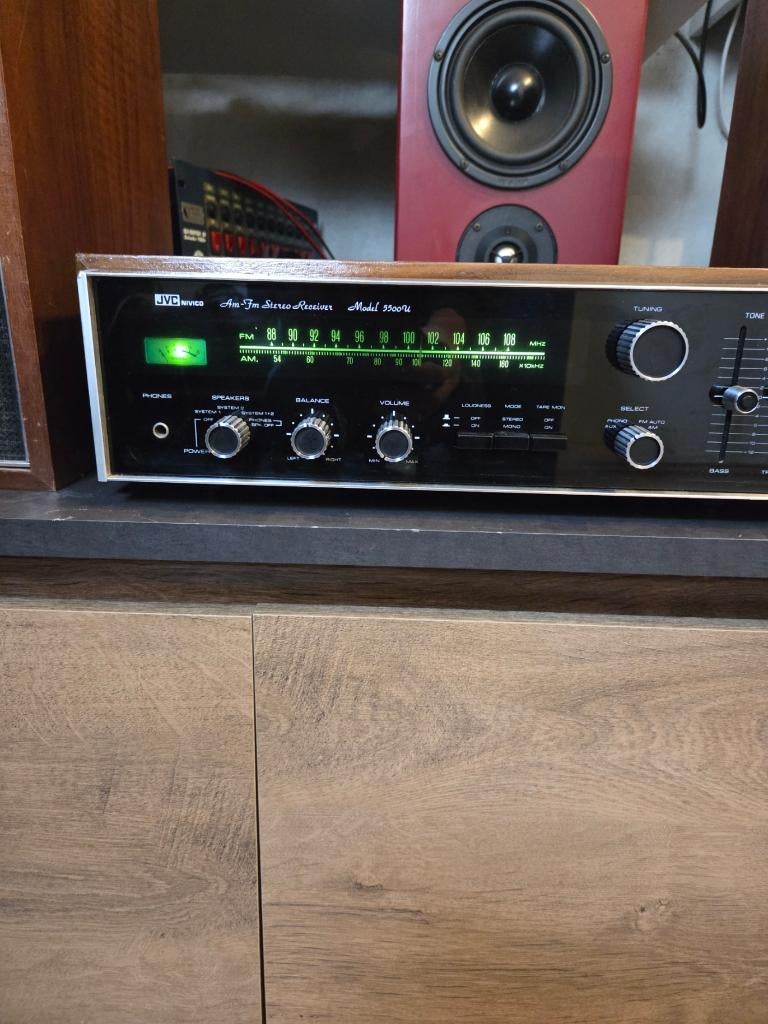 JVC NIVICO 5500U receiver met originele speakers (1972), Ophalen, JVC, Losse componenten, Zo goed als nieuw