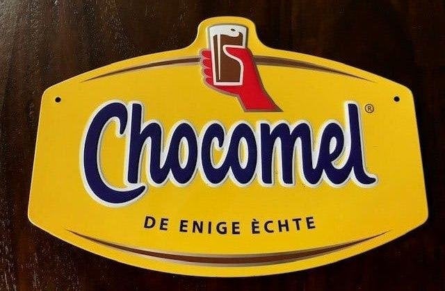 Chocomel bord Nutricia Reclamebord de enige echte, Ophalen of Verzenden, Nieuw, Reclamebord
