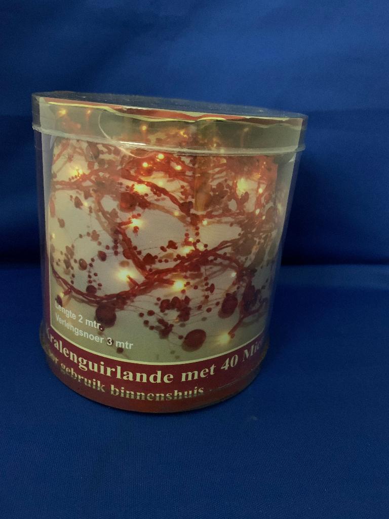 Kralenguirlande met 40 micro kerstlampjes, Diversen, Kerst, Niet bekend, Niet bekend, Nieuw, Ophalen of Verzenden