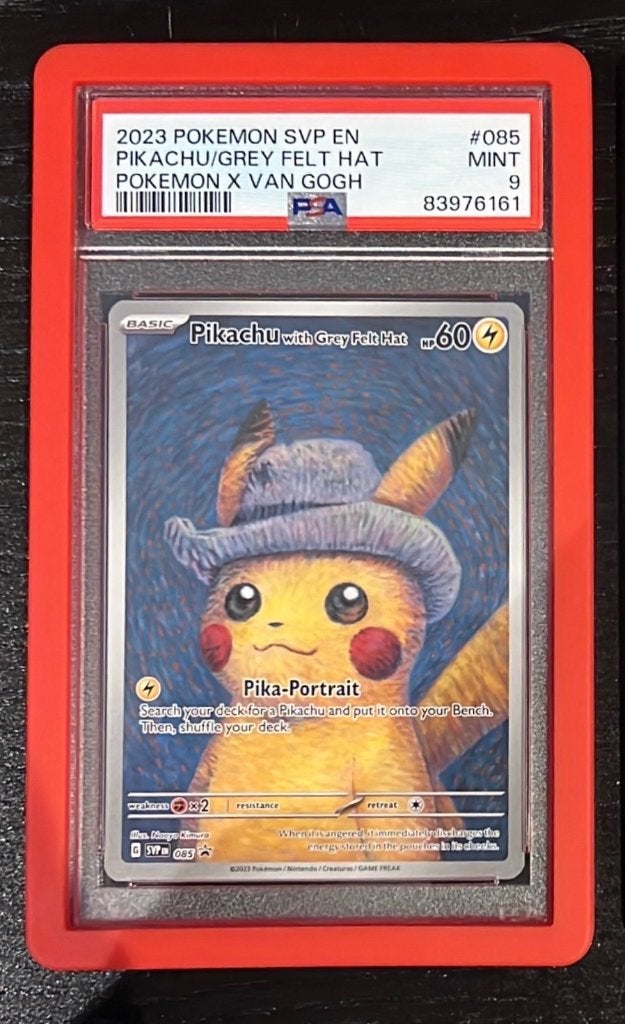 Trade of bieden / pika van gogh psa9, Ophalen of Verzenden, Zo goed als nieuw, Losse kaart