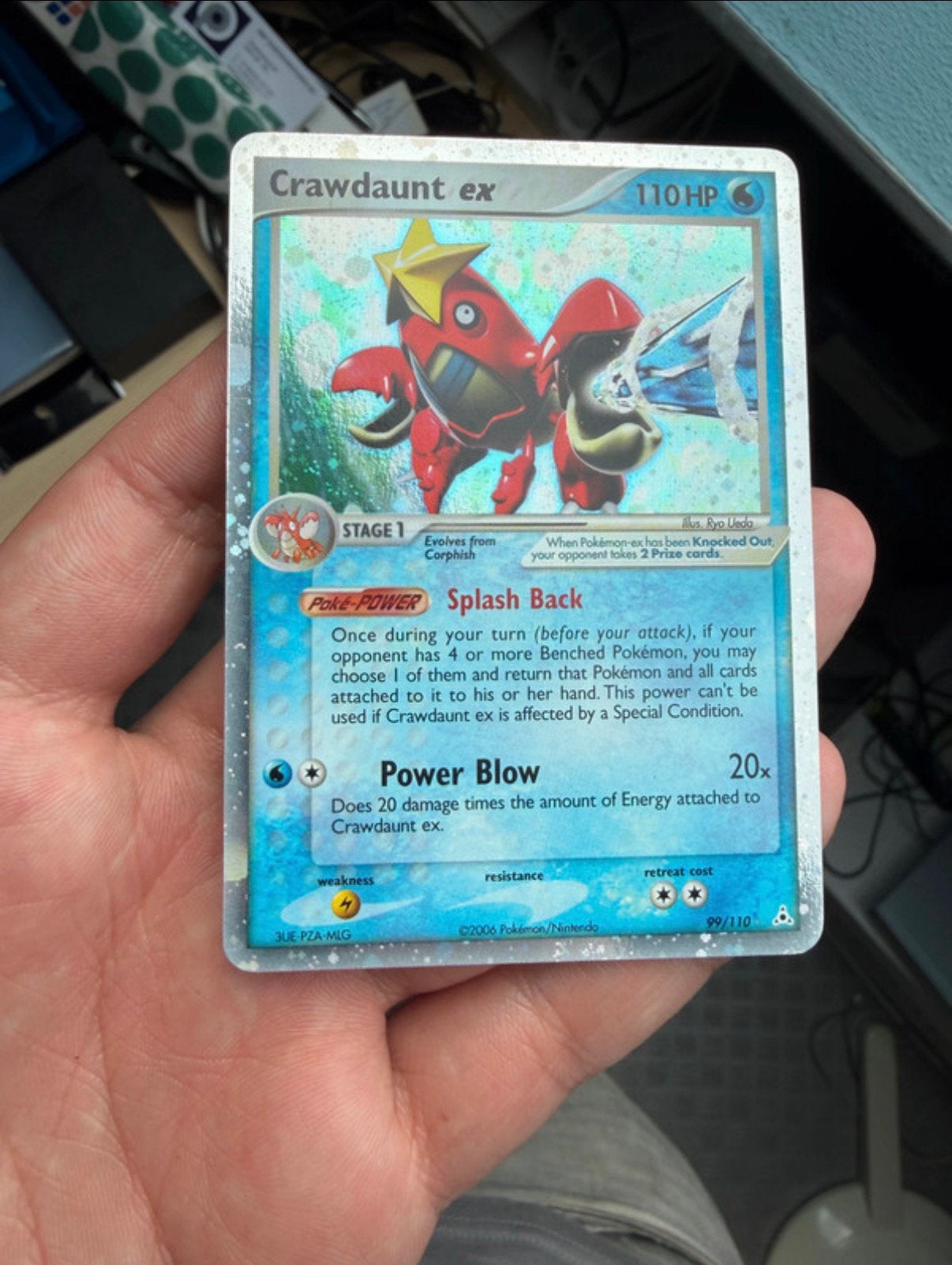 Original Vintage Pokemon Crawdaunt EX Holo -Ultra Rare State, Ophalen of Verzenden, Nieuw, Losse kaart, Foil