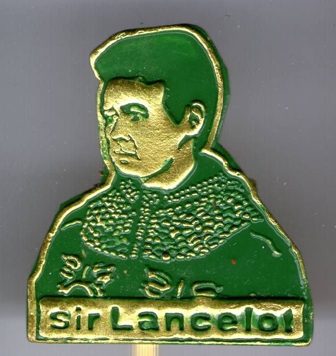 Sir Lancelot groen op koper tv figuur speldje ( S_082), Verzenden, Nieuw, Figuurtje, Speldje of Pin
