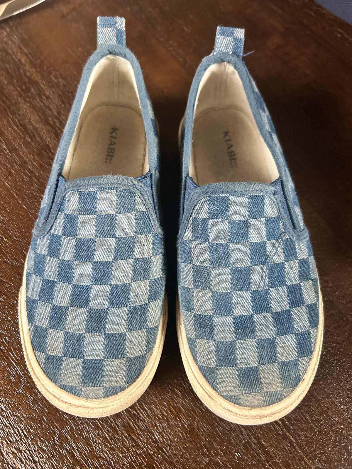 Kiabi instappers maat 30 - Blauw geruit, Ophalen of Verzenden, Gebruikt, Jongen of Meisje, Schoenen