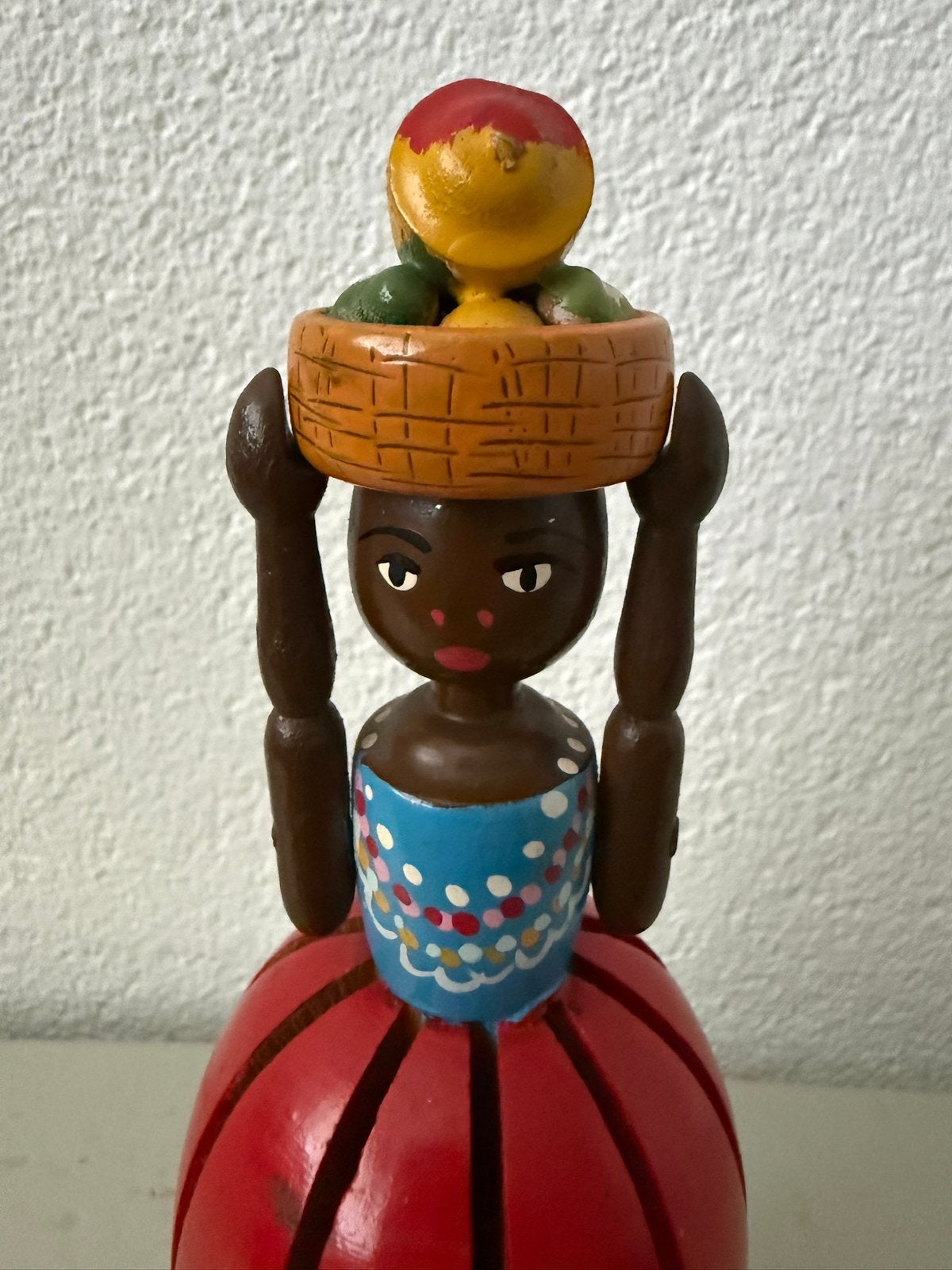 Vintage Houten Servethouder / Bahiana vrouw / Brazilië, Antiek en Kunst, Ophalen of Verzenden