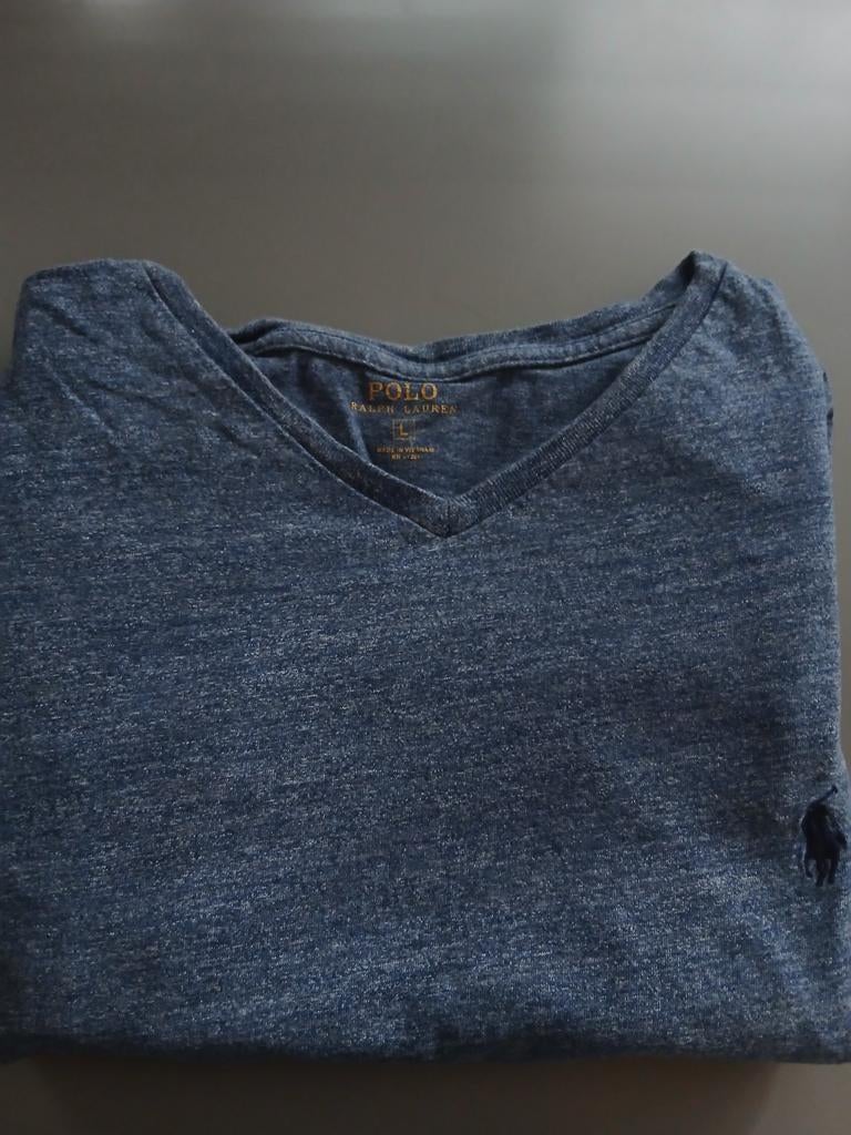 Ralph Lauren polo blauw met witte stippen, maat L (valt klei, Kleding | Heren, T-shirts, Maat 52/54 (L), Blauw, Ralph Lauren, Ophalen of Verzenden
