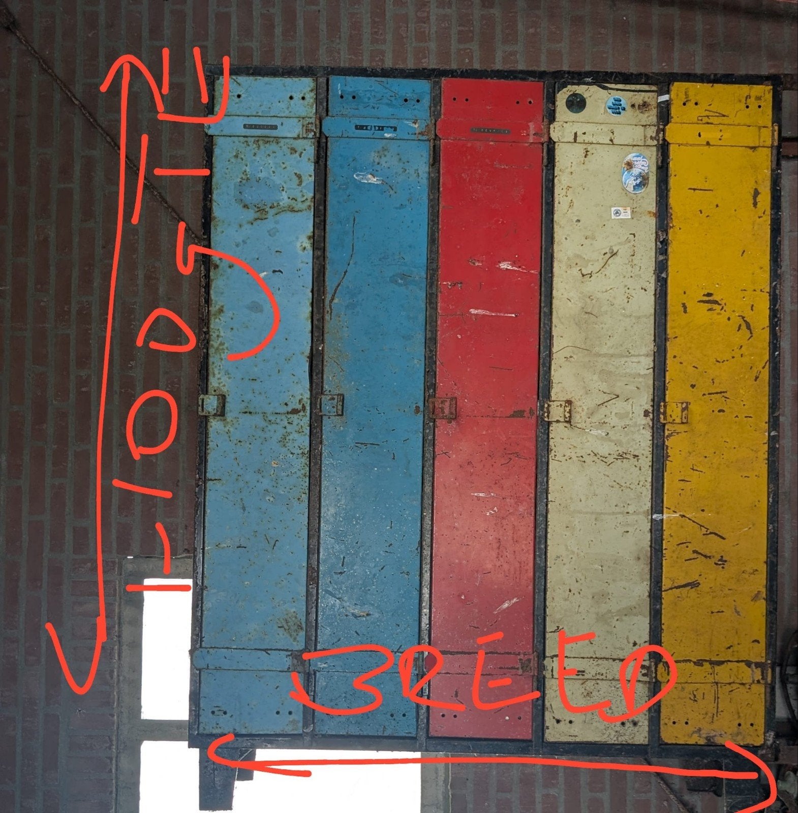 Vintage lockerkast - Industriële stijl, Ophalen, Gebruikt, Industrieel
